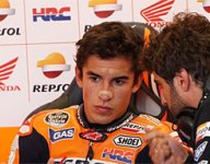Marquez leads Pedrosa in first practice