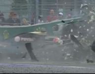 F1: Grosjean "closed eyes" in huge crash