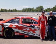 Harrison Burton tests at Memphis with father on hand