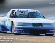 RACER video 1989 Mazda MX-6 IMSA GTU Visor Cam with Tom Long