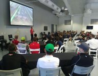Newgarden, Kaiser, Unser hold oval clinic for MRTI racers at Lucas Oil Raceway