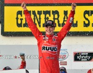 Bell masters Iowa for third straight Xfinity win