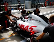 Haas fire damages tires in Russia