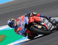Dovizioso leads, Lorenzo escapes heavy crash in Thailand practice
