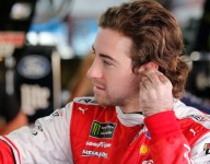 Blaney fastest in first Kansas practice; Larson crashes