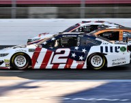 Keselowski's Charlotte challenge goes up in tire smoke