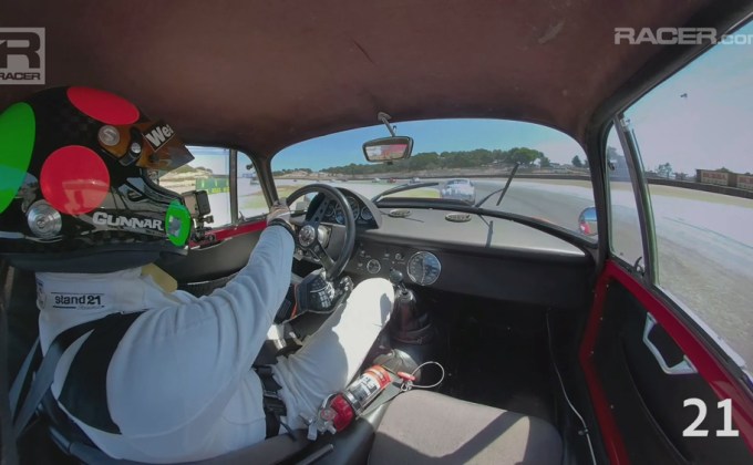 Gunnar Jeannette passes 25 cars in two laps at Monterey
