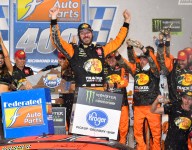 Truex Jr. spins and wins, pacing a Gibbs sweep at Richmond