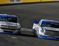 Hill passes Chastain late to win at Las Vegas