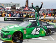 Winless streak ends in style for Larson on the Monster Mile
