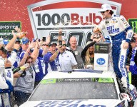 Blaney advances in playoffs with narrow Talladega win