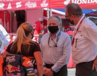 Todt an enthusiastic visitor at American Flat Track Indy Mile
