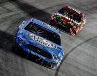 Harvick, Kyle Busch, 1-2 at Bristol, will share Las Vegas front row