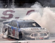 Harvick wins playoff opener at Darlington