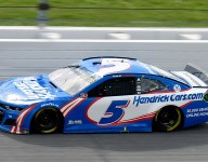 Larson 'probably should have laid off' entering corner of final restart