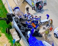Detroit IndyCar Race 1 under red flag for Rosenqvist crash