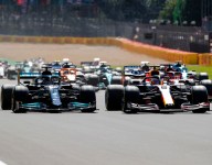 British GP red-flagged after huge Hamilton and Verstappen clash