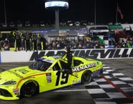Jones snatches Xfinity victory over teammate Gibbs before Martinsville fight