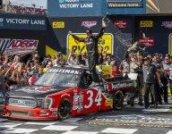 Three-wide move propels Moffitt to Truck Series win at Talladega