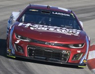 Larson rockets to Martinsville pole, barely edging Wallace